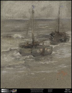 Vissersboten voor anker, 1884