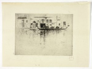 Gondels en Venetiaans Paleis door Robert Frederick Blum