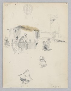 Marktscène door Robert Frederick Blum