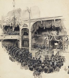 Openingsscène van het Japanse parlement, 1890