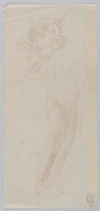 Studie voor staande jongen met geit, “Vintage Festival,” Mendelssohn Glee Club, New York, NY door Robert Frederick Blum