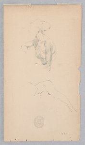 Twee Studies naakt van een Vrouw door Robert Frederick Blum