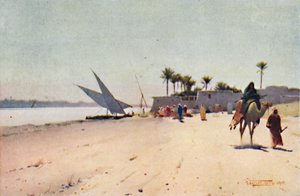 Een Nijl-dorp, c1880, 1904 door Robert George Talbot Kelly
