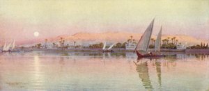 Caïro vanaf de rivier - Avond, c1880, 1904 door Robert George Talbot Kelly