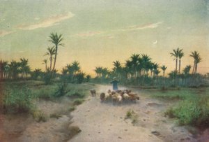 In het Land van Gosen - Avond, ca. 1880, 1904 door Robert George Talbot Kelly