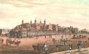 De Tower of London, ca. 1821 door Robert Havell