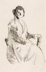 Zittende vrouw door Robert Henri