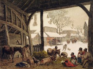 Een dorpssneeuwscène, 1819