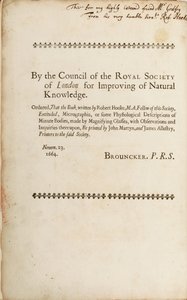Gesigneerde pagina uit "Micrographia: of Enkele Fysiologische Beschrijvingen van Kleine Lichamen Gemaakt door Vergrootglazen", 1665 door Robert Hooke