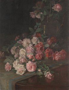 Rozen en Mahonie, c.1900 door Robert Jenkins Onderdonk