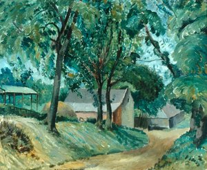 Een boerderij in de Cotswolds, c.1934-35 door Robert Kirkland Jamieson