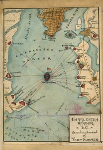 Haven van Charleston S.C. Bombardement op Fort Sumter. LOC gvhs01.vhs00058
