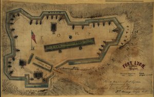 Fort Lyon, bij Alexandria, Virginia LOC gvhs01.vhs00285 door Robert Knox Sneden