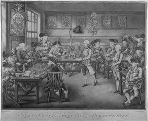 Hof van Justitie, Belle Sauvage Inn, Ludgate Hill, City of London door Robert Laurie