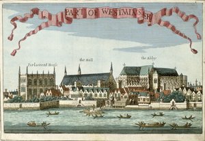 Westminster met de Abdij, Hal en Parlementsgebouw, uit 
