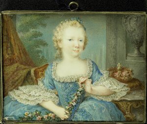 Wilhelmina Carolina (Carolina; 1743-87), prinses van Oranje-Nassau, dochter van Willem IV en zuster van Willem V, als kind