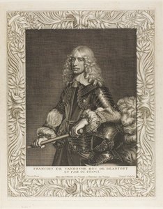 François de Vendôme, hertog van Beaufort door Robert Nanteuil
