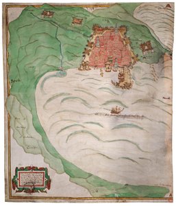 Kaart van de baai van Algiers
