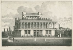 Wolverhampton - Grand Stand bij Renbaan: lithografie, nd [midden 19e eeuw]