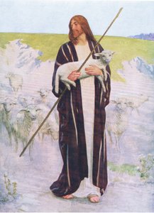 De goede herder, uit Het Bijbel Prentenboek uitgegeven door Thomas Nelson, ca.1950 door Robert Payton Reid