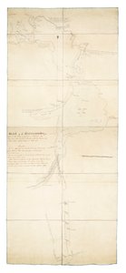 Schets van communicatie van York aan Lake Ontario naar Gloucester of Machidash Bay Lake Huron, genomen door Luitenant Pilkington van de Koninklijke Ingenieurs en Alexander Aitken, plaatsvervangend landmeter in oktober 1793 door Robert Pilkington