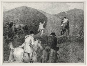 Jachtscène door Robert Polhill Bevan