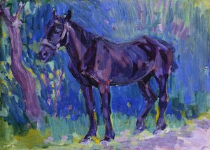 Studie voor Sussex boerderijpaard, ca. 1904-6