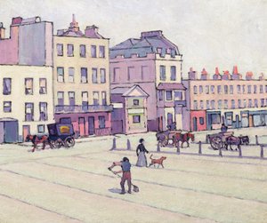 Het weegstation, Cumberland Market, c.1914 door Robert Polhill Bevan