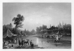 De Barrada-rivier, de oude Pharpar, Damascus, Syrië