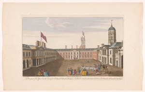 Gezicht op de Upper Castle Yard van Dublin Castle