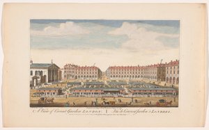 Gezicht op Covent Garden Market te Londen door Robert Sayer