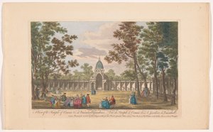 Gezicht op de Temple of Comus in Vauxhall Gardens te Londen (Ranelagh Gardens en Vauxhall Gardens)