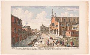 Gezicht op de kerk Santi Giovanni e Paolo te Venetië