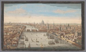 Gezicht op de stad Londen door Robert Sayer