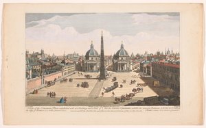 Gezicht op het Piazza del Popolo te Rome door Robert Sayer
