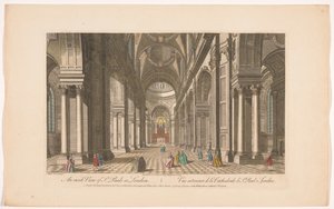Gezicht op het interieur van Saint Paul