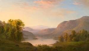 Een Uitzicht in de Laurentian Mountains, nabij Québec door Robert Scott Duncanson