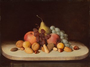 Stilleven met Fruit en Noten door Robert Seldon Duncanson
