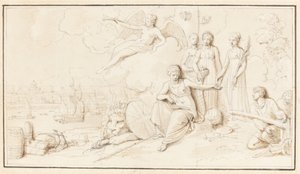 Een allegorie van de handelsmacht van Groot-Brittannië door Robert Smirke