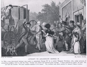 Poging tot moord op Koning George III, illustratie uit 