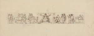 Studie voor een Reliëf met Romaanse Figuren door Robert Smirke
