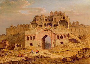 Binnen de Hoofdingang van de Purana Qila, Delhi