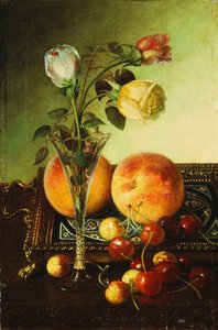 Rozen, Perziken en Kersen, 1891 door Robert Spear Dunning
