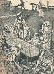 De legende van St. Cuthbert, pentekening, 1891-1920