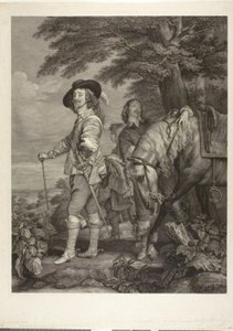 Karel I, koning van Engeland, met James, 1e hertog van Hamilton door Robert Strange