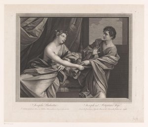 Jozef en de vrouw van Potifar door Robert Strange
