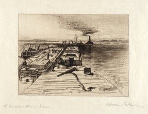 Een tocht over de Hudson-rivier door Robert Swain Gifford