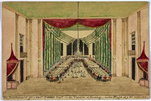 Het vermaak gegeven aan C. Forbes esquire in het theater in Bombay op de avond van 16 oktober 1811 door Robert Temple