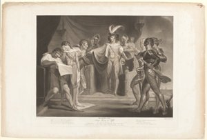 Koning Hendrik veroordeelt Cambridge, Scroop en Northumberland door Robert Thew