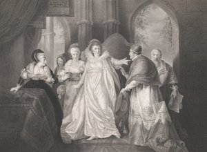 Koningin Catherine, Kardinaal Wolsey en Kardinaal Campeius, voor het eerst gepubliceerd 1796, heruitgegeven 1852 door Robert Thew